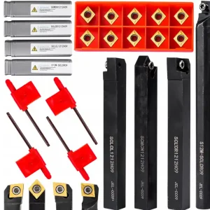 Zestaw noży tokarskich składanych nóż tokarski płytki 12 x 12 mm 18 szt. FALON-TECH Szybka dostawa