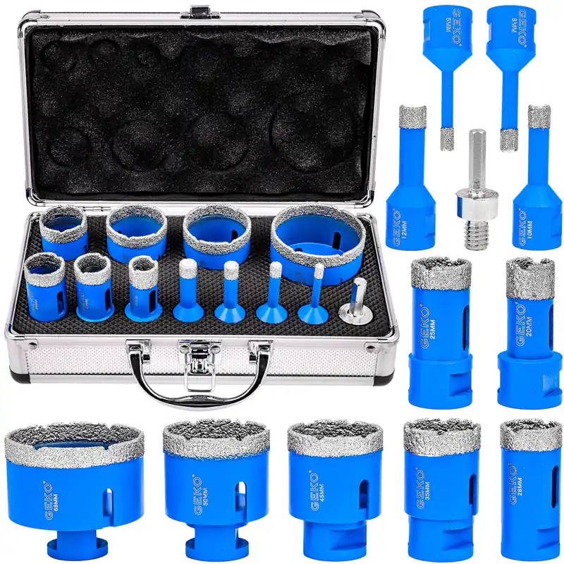 Darmowy zwrot Zestaw otwornic diamentowych 6 - 68 mm - zestaw 12 el GEKO