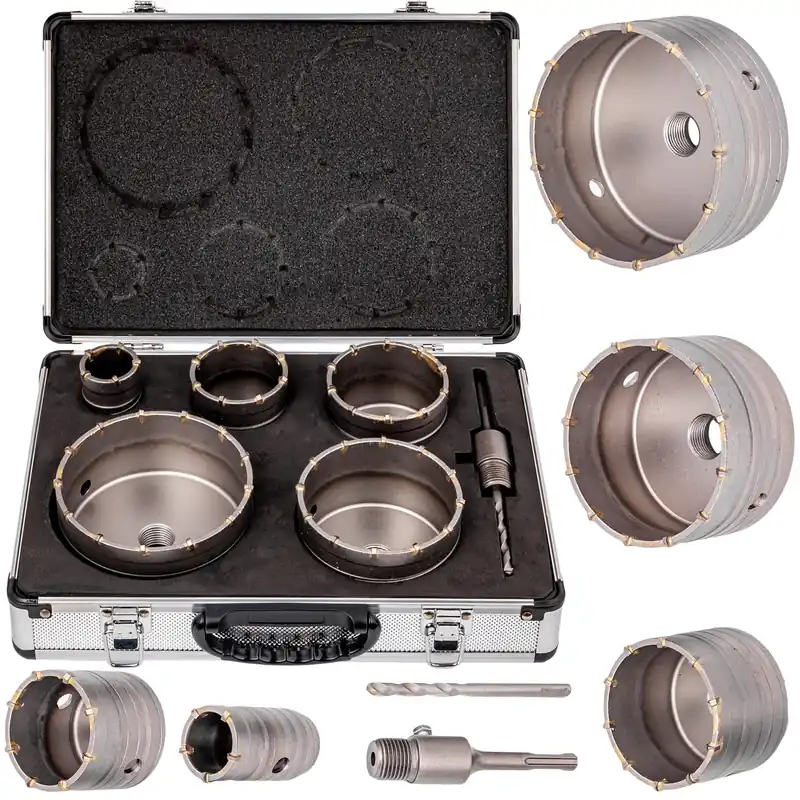 Zestaw otwornice do betonu SDS Plus 6 sztuk (walizka) SILVER Szybka dostawa