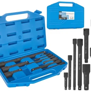 Ostatnie sztuki Zestaw przedłużek 1/2" 3/8" 1/4" 9szt. GEKO