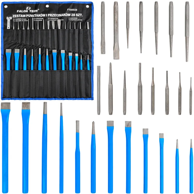 Zestaw Punktaków Wybijaków i Przecinaków 28 el FALON-TECH Ostatnia szansa