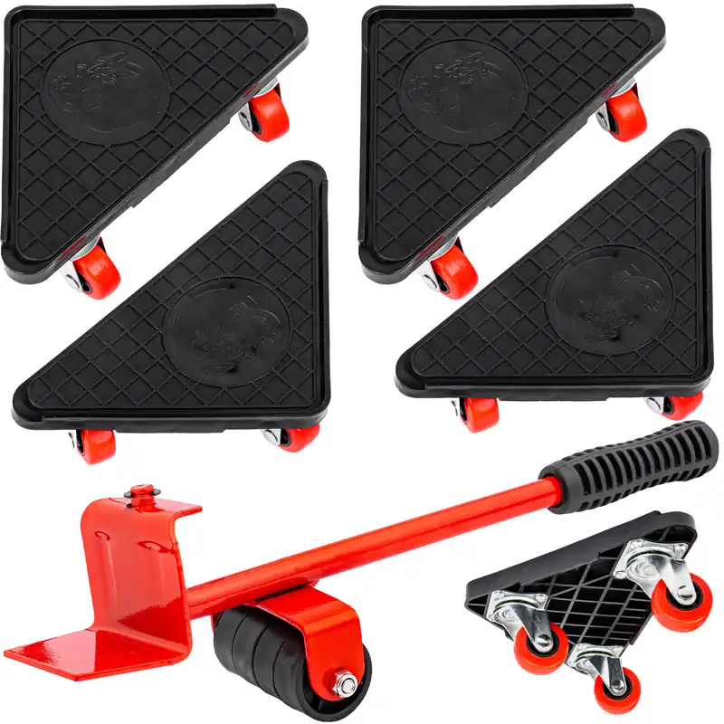 Zestaw rolki do transportu przesuwania mebli 300kg 5el SILVER Nowy