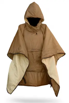 Sprawdź teraz Offlander Ponczo kempingowe z ogrzewaczem brązowe
